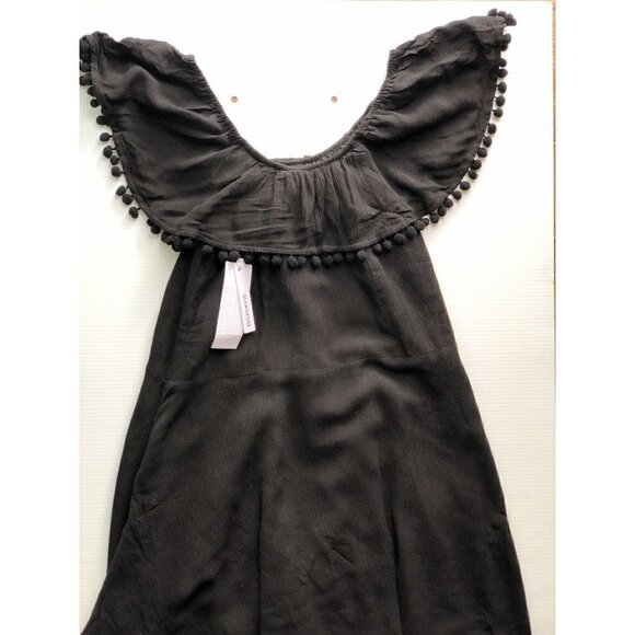 Glamorous Women's Black Pom Down Dress Size XS Nasty Gal $68 - Picture 9 of 12
